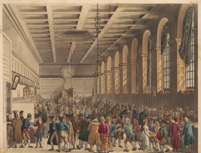 La « Long Room », Custom House - Thomas Rowlandson