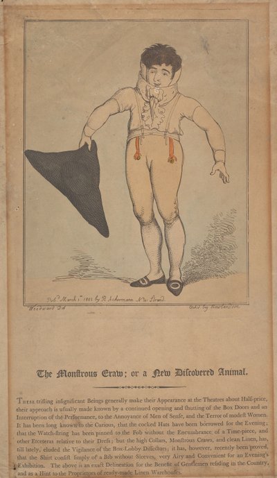 La créature rampante monstrueuse ; ou un animal récemment découvert - Thomas Rowlandson