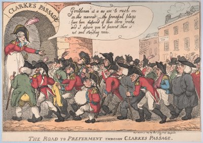 La route vers la promotion à travers le passage de Clarke (5 mars 1809) - Thomas Rowlandson