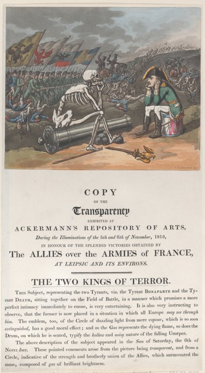 Les deux rois de la terreur, novembre 1813 - Thomas Rowlandson