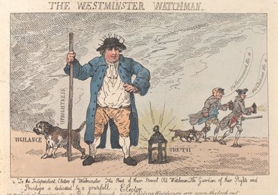 Le Westminster Watchman - Thomas Rowlandson