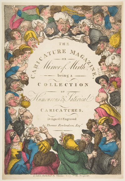 Page de titre, The Caricature Magazine, ou Mirror of Mirth, 19 novembre 1808 - Thomas Rowlandson