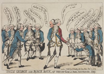 Oncle George et Black Dick à leur nouveau jeu de « naval shuttlecock » - Thomas Rowlandson