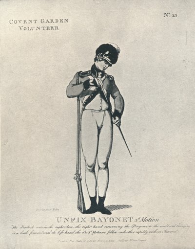 Défixer la baïonnette 3e mouvement - Thomas Rowlandson
