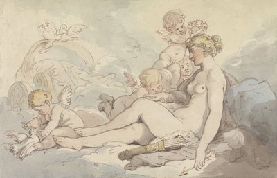 Vénus couronnée par Cupidon - Thomas Rowlandson