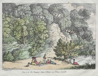 Vue sur le domaine de Sir John Moreshead à Blisland près de Bodmin, Cornouailles - Thomas Rowlandson