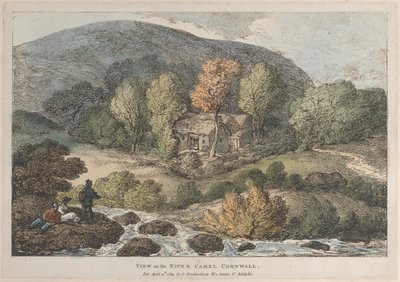Vue sur la rivière Camel Cornwall, de Vues en Cornouailles, 12 avril 1812 - Thomas Rowlandson