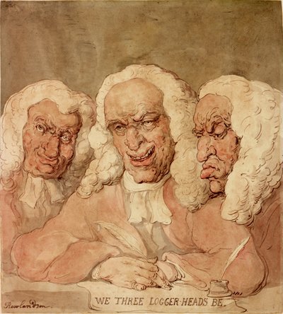 Nous trois têtes de bûcherons, vers 1805 - Thomas Rowlandson