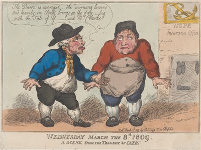 Mercredi 8 mars 1809, une scène de la tragédie de Caton, 8 mars 1809 - Thomas Rowlandson