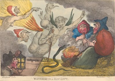 Des sorcières dans un grenier à foin - Thomas Rowlandson