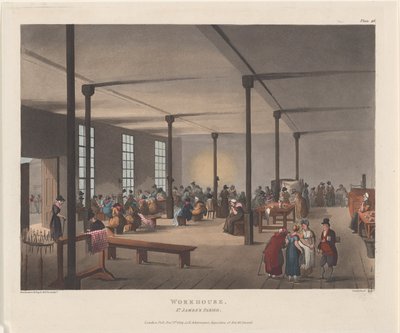 Maison de travail, paroisse de St. James, 1er décembre 1809 - Thomas Rowlandson