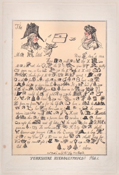 Hiéroglyphes du Yorkshire, Planche 1, 8 mars 1809 - Thomas Rowlandson