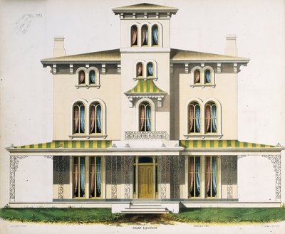 Élévation de la façade pour la Villa No.1, tirée de 