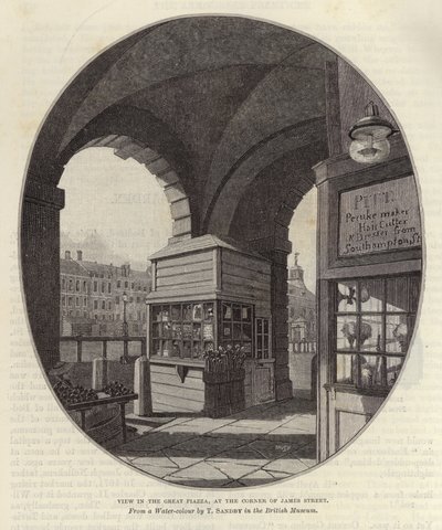 Vue de la grande place au coin de James Street - Thomas Sandby