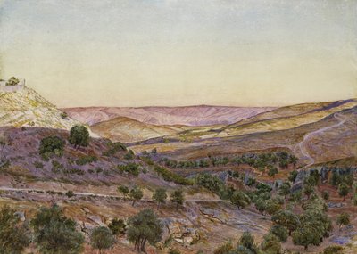 Les collines de Moab et la vallée de Hinnom, 1854 - Thomas Seddon