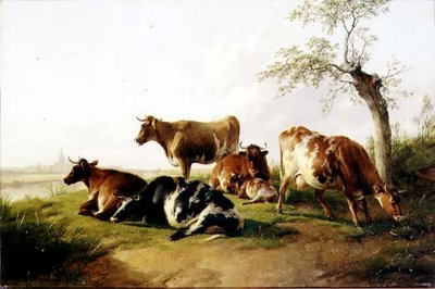 Bétail dans un paysage - Thomas Sidney Cooper