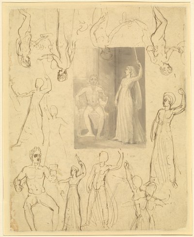 Conception pour une illustration de livre de Circé et Ulysse [recto] - Thomas Stothard