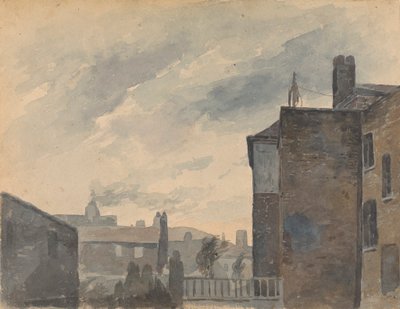 Scène de ville avec bâtiments - Thomas Sully