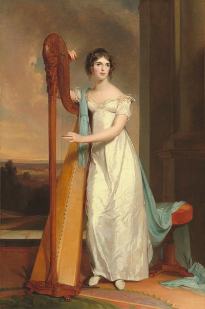 Dame avec une harpe : Eliza Ridgely, 1818 - Thomas Sully