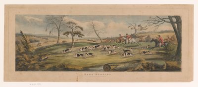 Meute de beagles chassant un lièvre - Thomas Sutherland