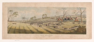Meute de foxhounds chassant un renard - Thomas Sutherland