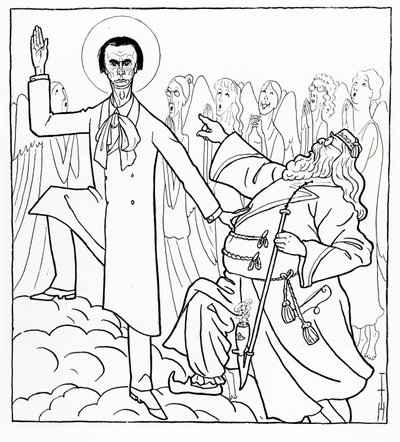 Caricature de Rudolf Steiner, illustration de 