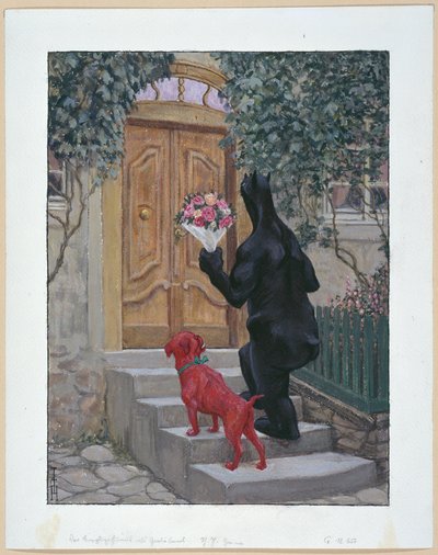 Le Simplicissimus en tant que félicitant - Thomas Theodor Heine