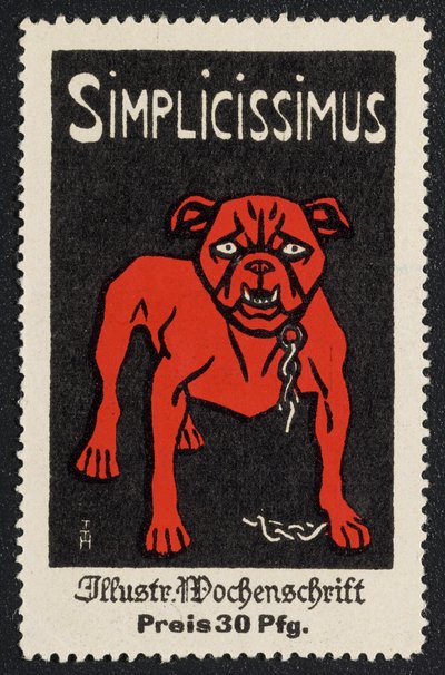 Reklamemarke "Simplicissimus 30 Pfg." - Thomas Theodor Heine