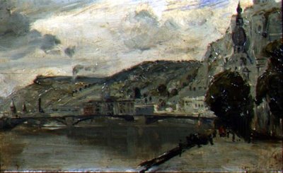 Le Pont à Dinant - Thomas William Roberts