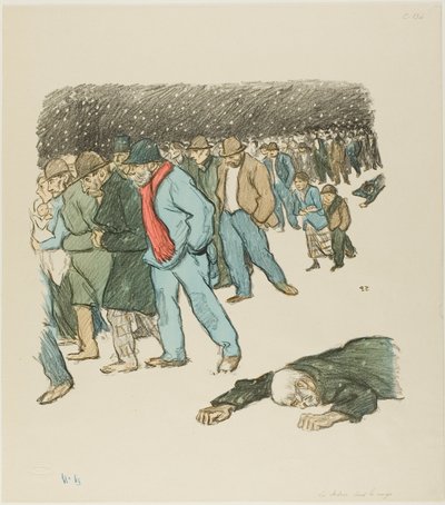 La misère sous la neige - Théophile Alexandre Pierre Steinlen