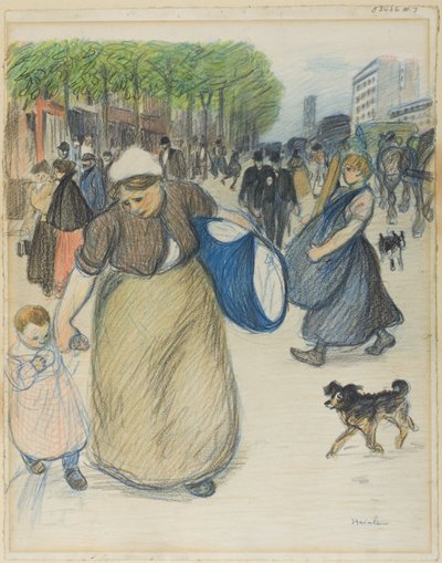 Scène de rue - Théophile Alexandre Pierre Steinlen