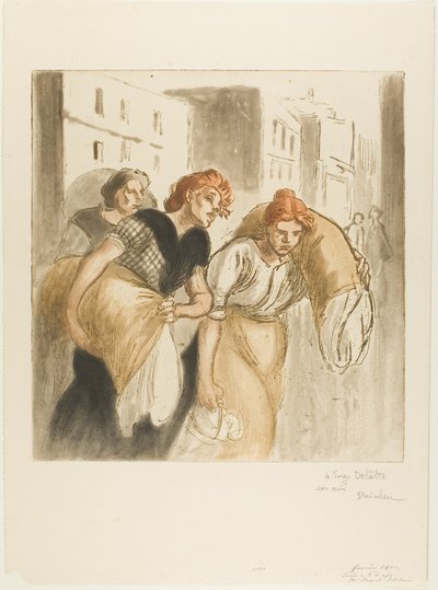 Le retour de la blanchisserie - Théophile Alexandre Pierre Steinlen