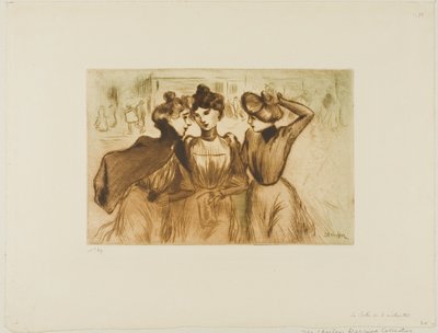 Trois filles qui travaillent sortent déjeuner - Théophile Alexandre Pierre Steinlen