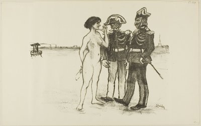 La vérité et les deux soldats - Théophile Alexandre Pierre Steinlen