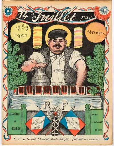 Couverture de "The Butter Plate", Satirique en Couleurs - Théophile Alexandre Steinlen