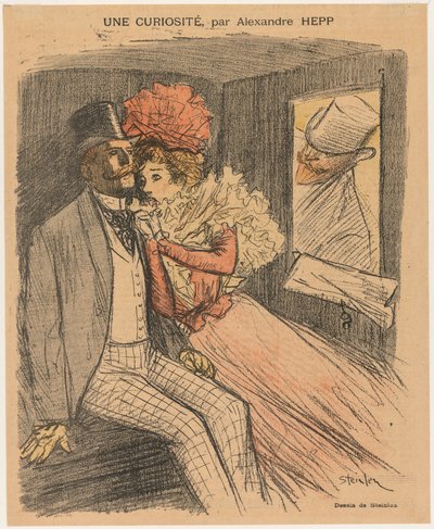 Gil Blas Illustré : Une curiosité, par Alexandre Hepp, 1897 - Théophile Alexandre Steinlen