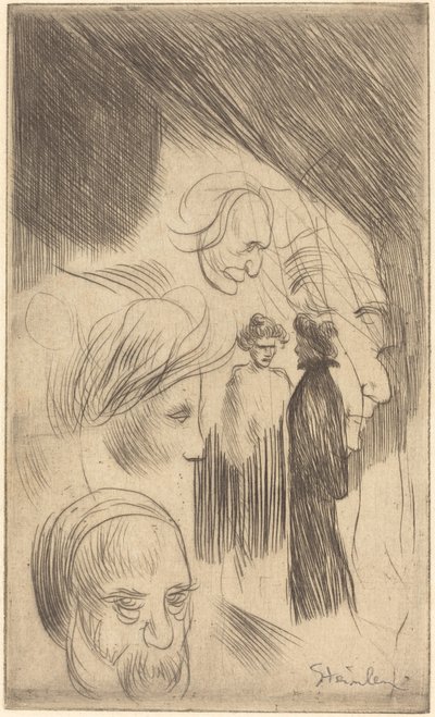 Assiette de croquis, 1902 - Théophile Alexandre Steinlen