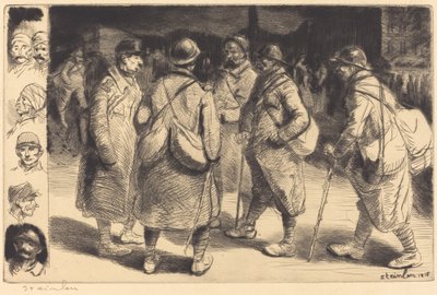 Permissionnaires - Effet de nuit - Théophile Alexandre Steinlen