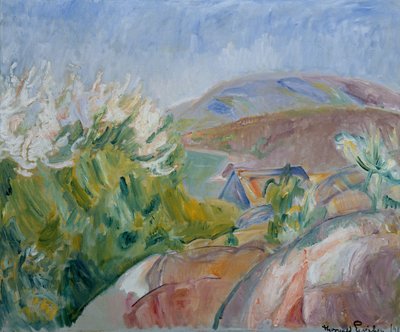 Printemps avec arbre fruitier blanc - Thorvald Erichsen