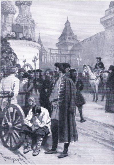 Exécution des Strelitz sur ordre de Pierre le Grand, illustration de Repères dans l