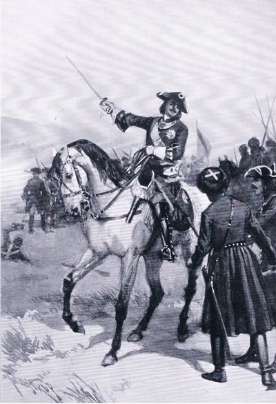 Pierre le Grand à la bataille de Pultowa, illustration de Repères dans l