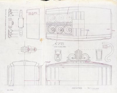 Dessin de design pour un centre de table d