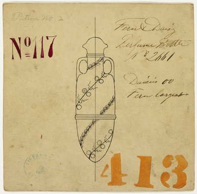 Conception pour une bouteille de parfum Fern and Daisy No. 2661 - Tiffany and Company
