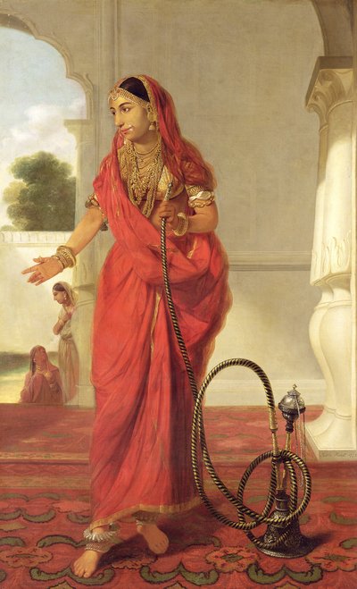 Une danseuse indienne avec un hookah, 1772 - Tilly Kettle