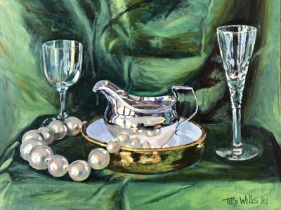 Nature morte avec pichet en argent - Tilly Willis