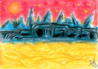Coucher de soleil sur Alien City - Tim Hoinkis