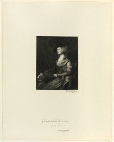 Portrait de Mme Siddons, des Vieux Maîtres Anglais - Timothy Cole