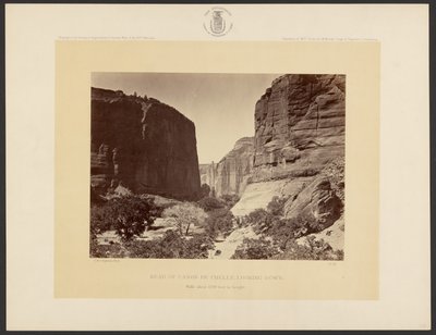 Sommet du Cañon de Chelle, vue vers le bas. Parois d