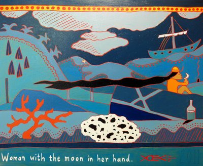 Femme avec la lune dans sa main, 2011 - Timothy Nathan Joel