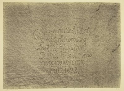 Historic Spanish Record of the Conquest, South Side of Inscription Rock, N.M. Geographical  Geological Explorations  Surveys West of the 100th Meridian. Expédition de 1873. -Lieutenant Geo. M. Wheeler, Corps du Génie, commandant. - Timothy O